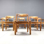 Rainer Daumiller pine wood dining chairs for Hirtshals Savvaerk - set of 6 - 1970s