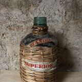 Wicker demijohn (small bandeira wine bottle)