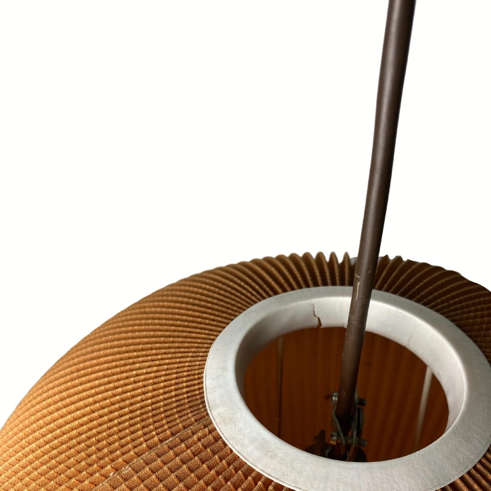 Space age cocoon plisse pendant lamps, 1960s