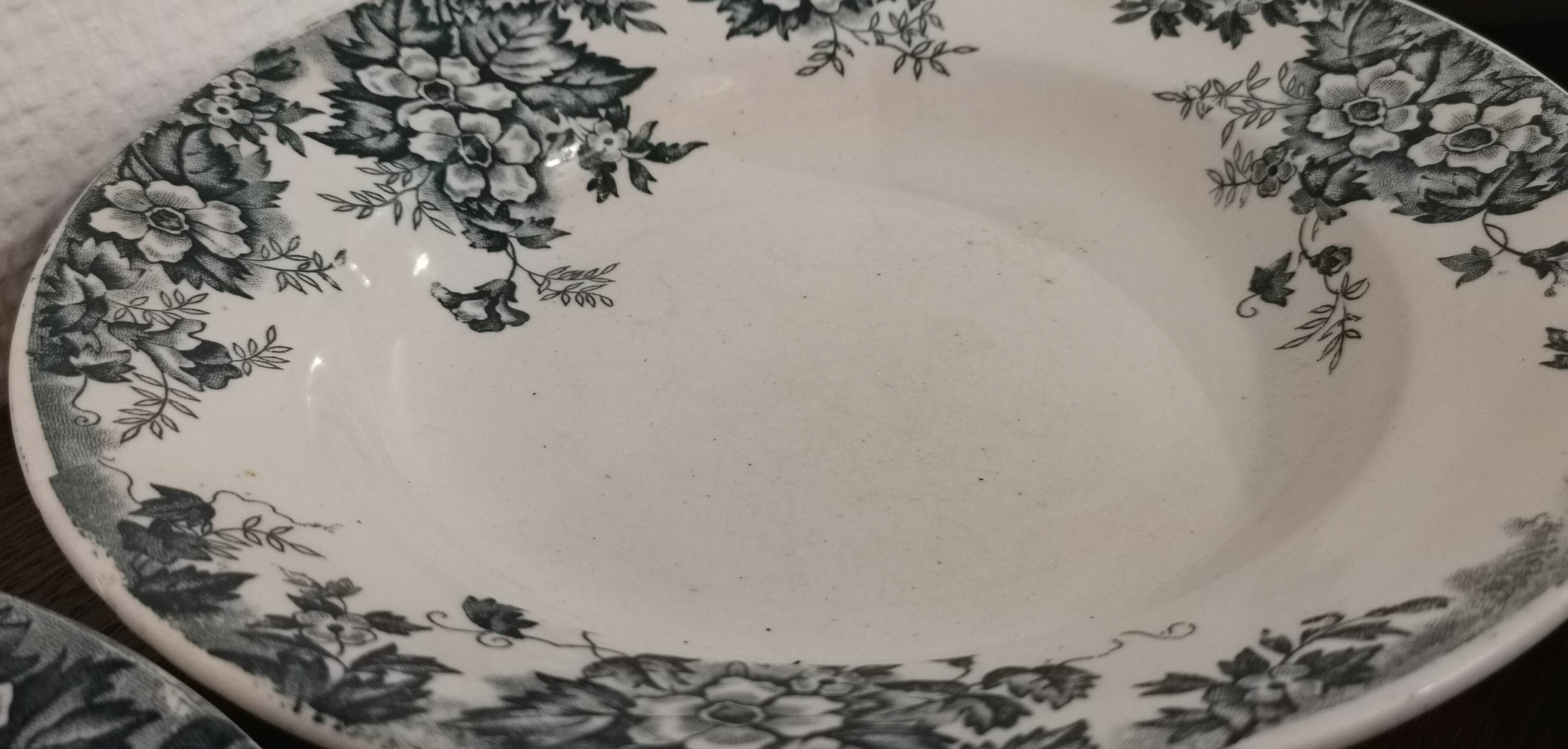 6 earthenware soup plates Moulin des Loups et Hamages