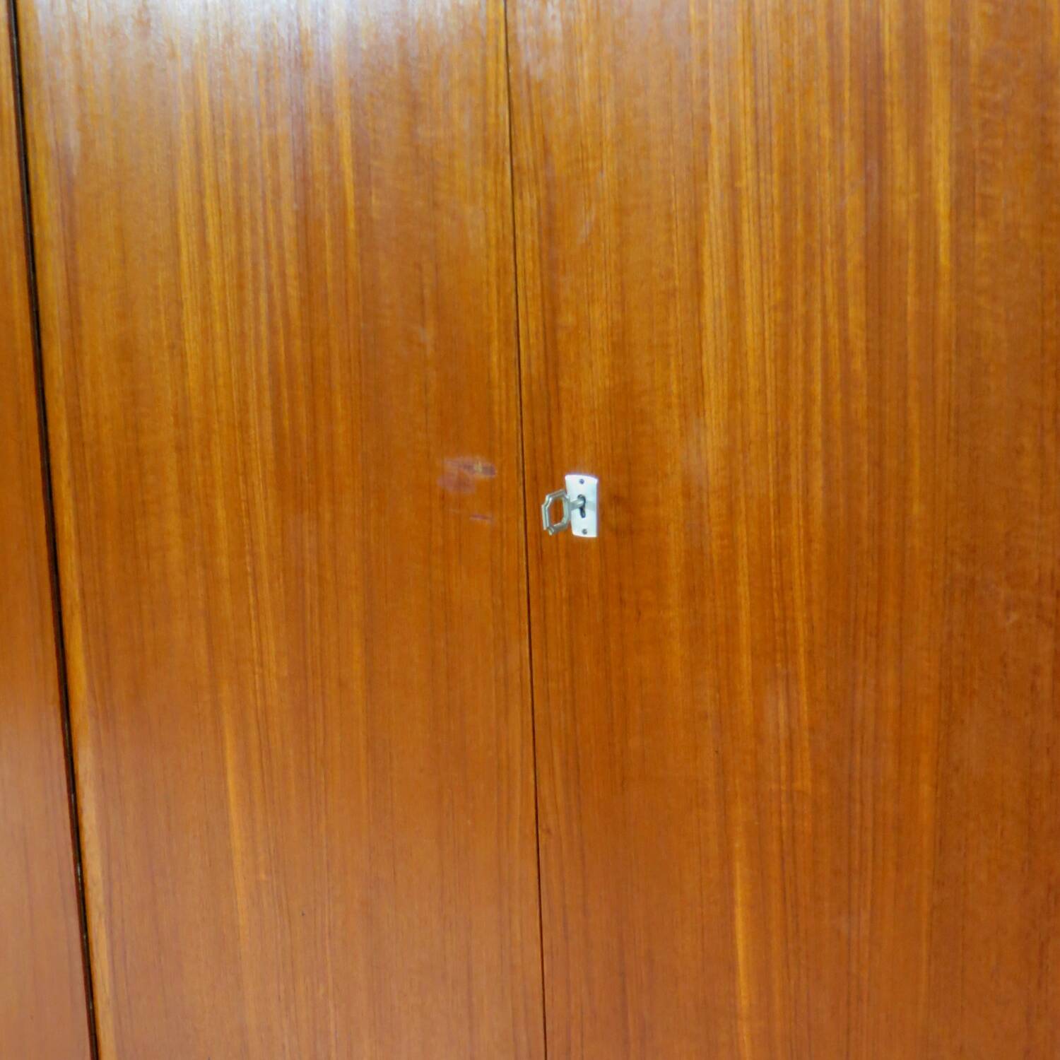 XL Vintage mid century modern 5-door wardrobe in teak, Italian style 1960s
