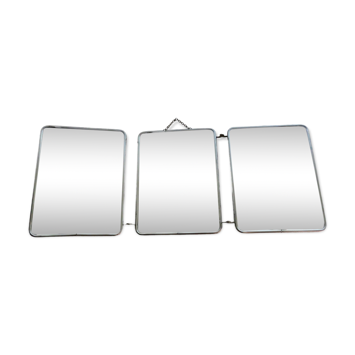 Triptych barber mirror from the 50s and 60s