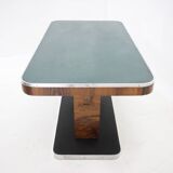 1930s Art Deco Dining Table in Walnut, Czechoslovakia