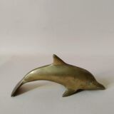 Patinated brass dolphin