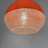 "Saturn" pendant light – orange and textured (1970s)