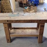 Solid oak carpenter's workbench