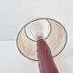 Vintage lamp in burgundy and black leather 1950