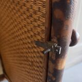 Bamboo buffet cabinet with Japanese lacquer decor
