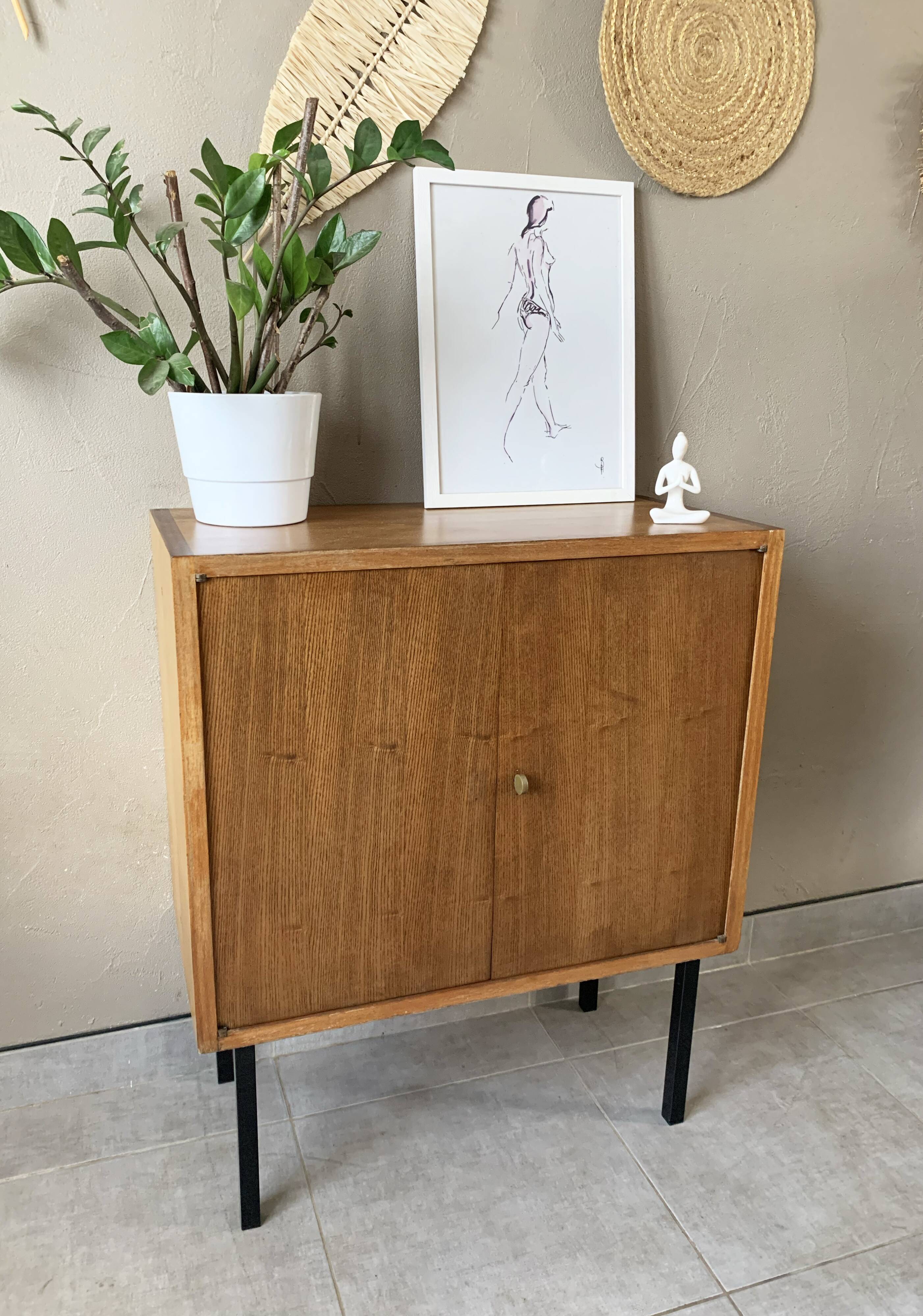 Vintage Scandinavian sideboard 2 modules in oak, 1960s