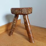 Brutalist tripod cowherd stool