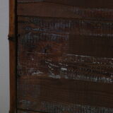 Vintage light bamboo mirror 107 x 79 cm