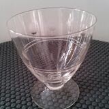 Lot of 5 engraved wine glasses