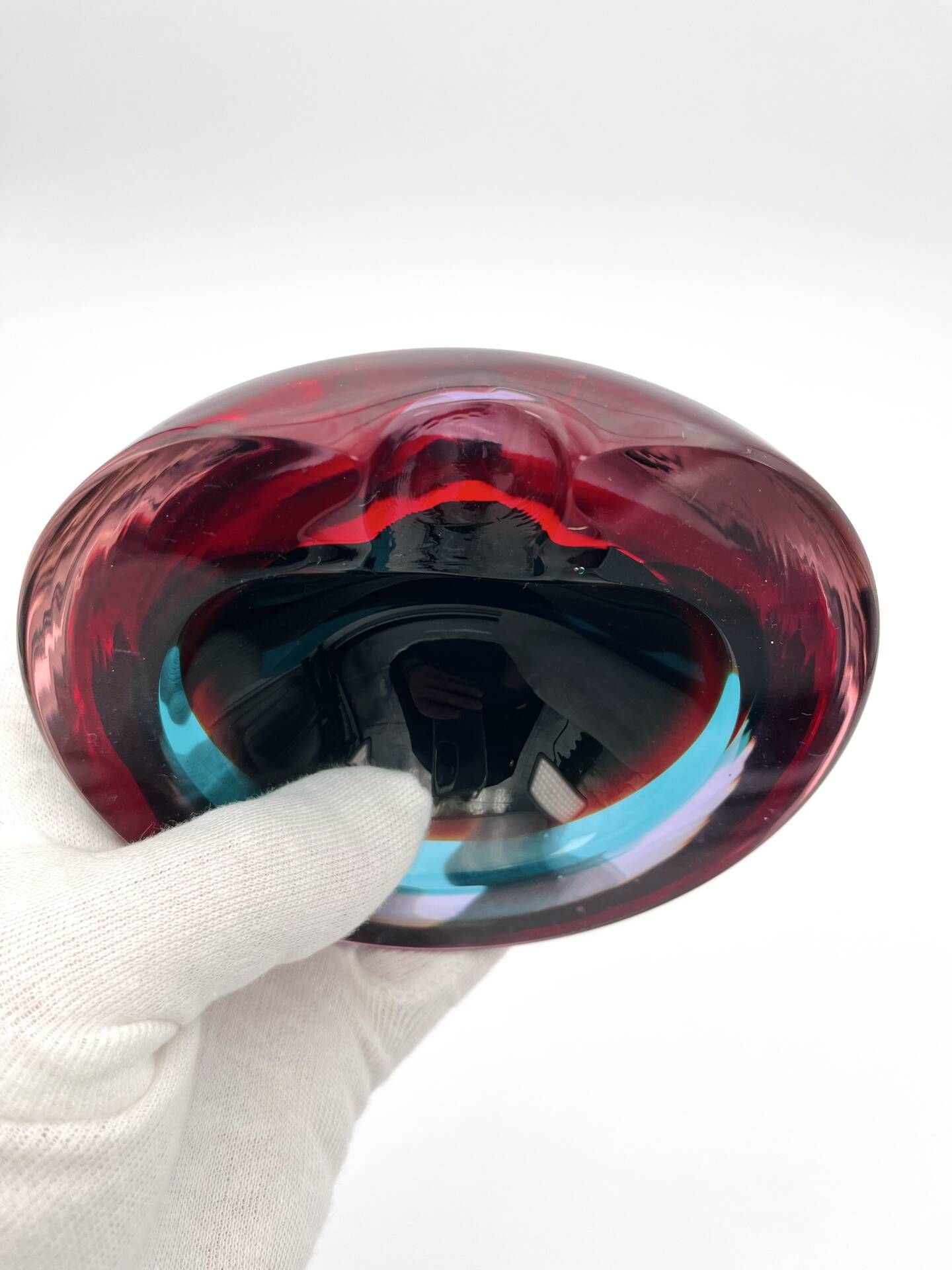 Sommerso Flavio Poli Murano 1960 Ashtray Bowl