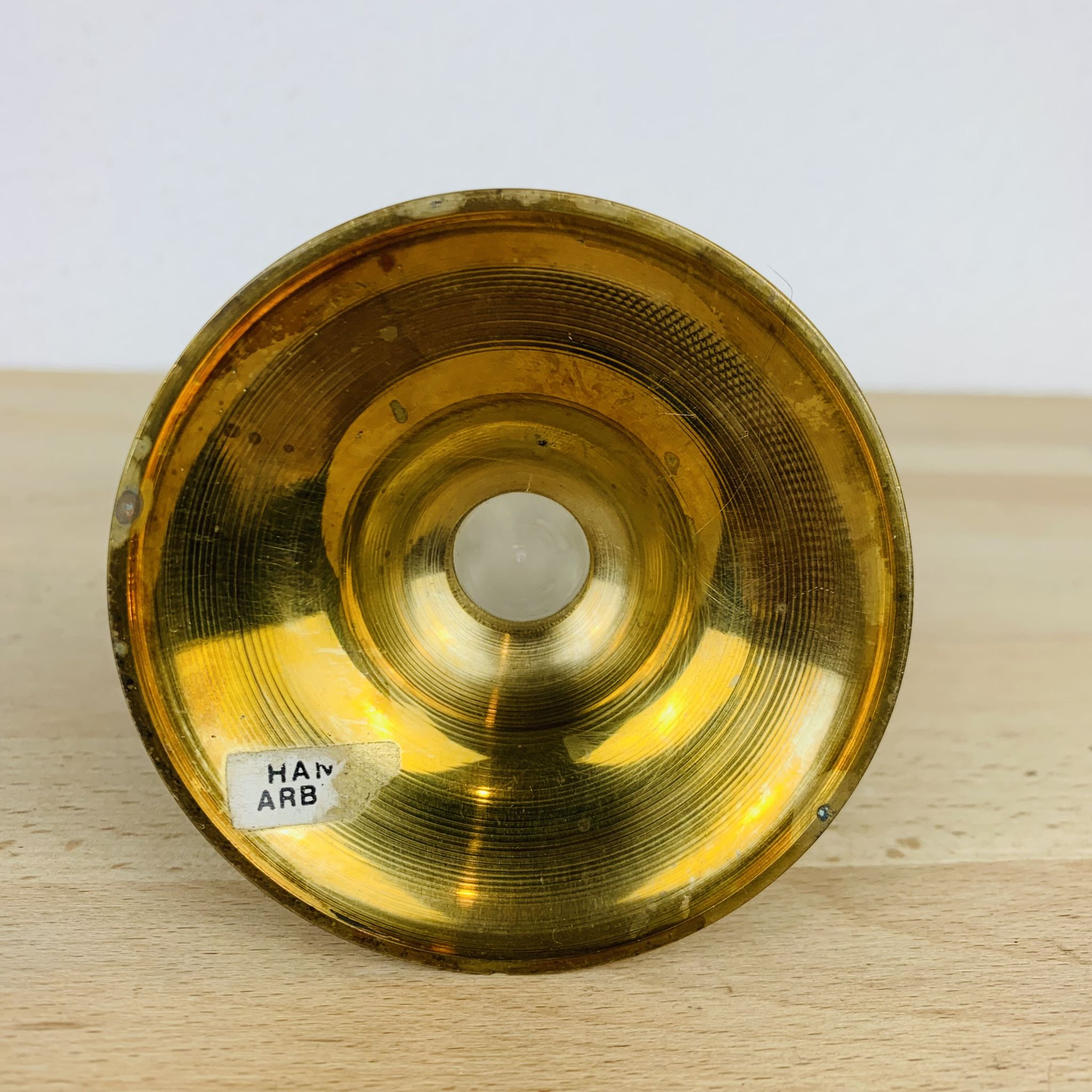 Bougeoir laiton et plexiglas vintage