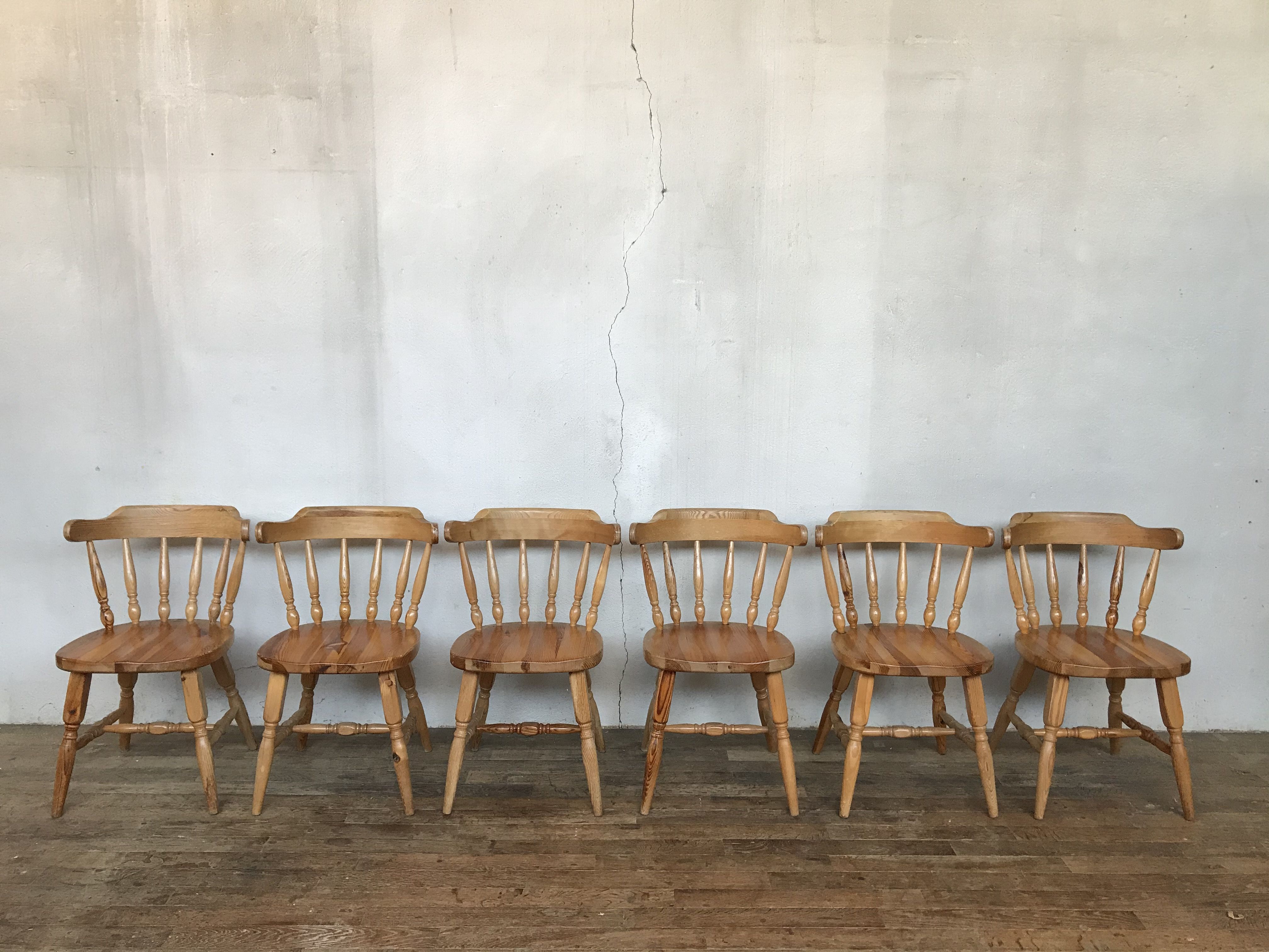 Set table and chairs pine 1950/1960