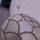Floral floor lamp in pearlescent Capiz, 1970s.