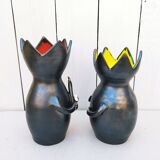 Pair of ceramic anthropomorphic vases