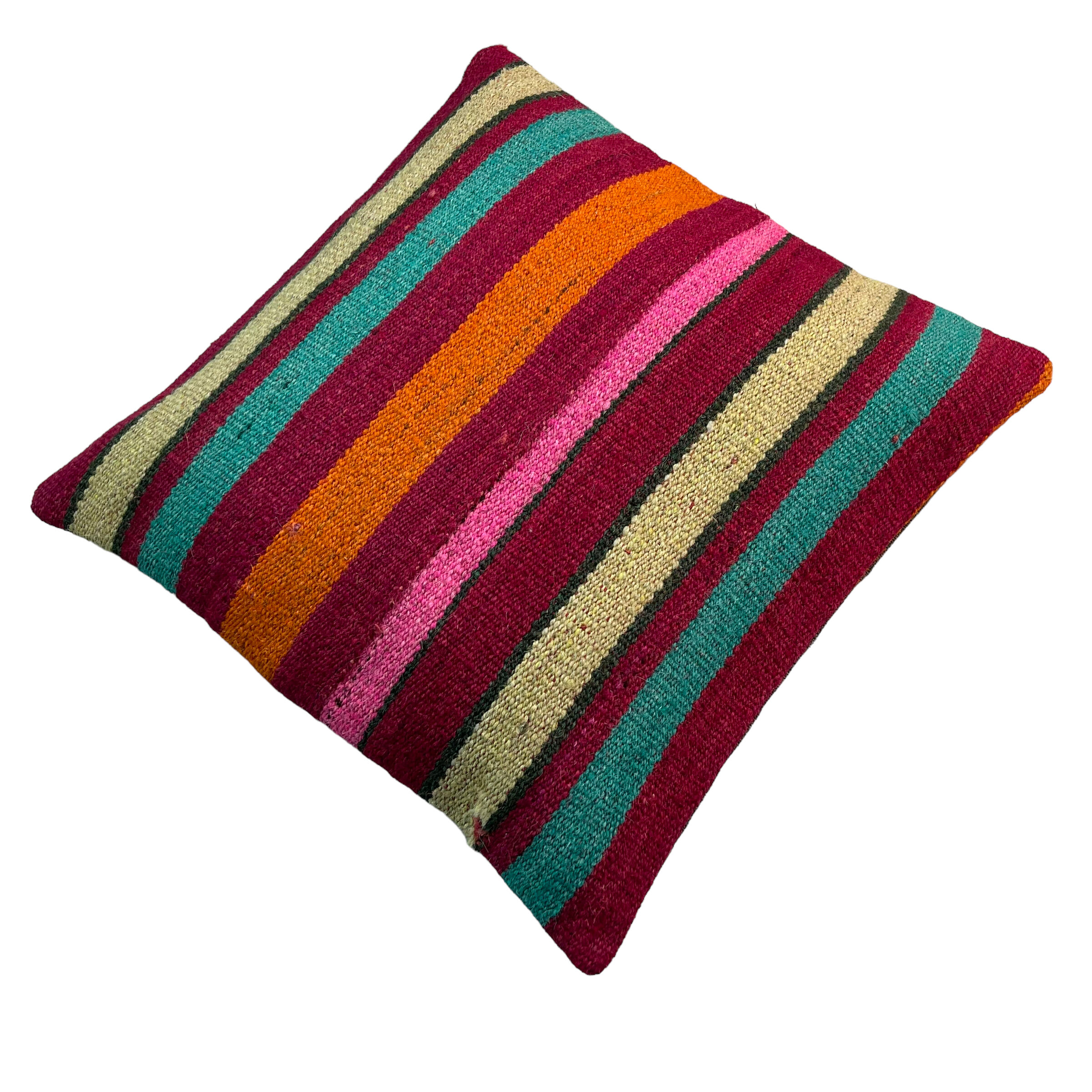 Housse de coussin kilim turc vintage, 40 x 40 cm