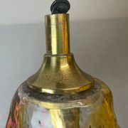 Lumière suspendue à abattant en verre de Murano