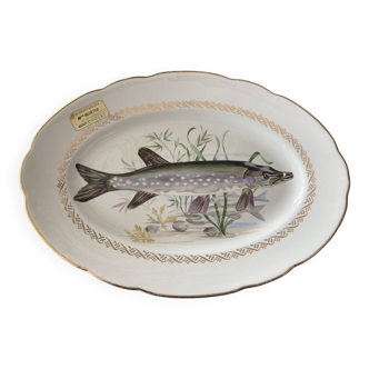 New vintage luneville fish dish