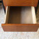 Desk 60s in metal wood and imitation leather