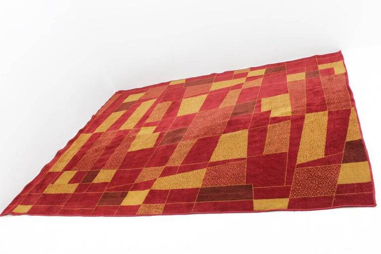 Beautiful Midcentury Geometric Carpet or Rug, 1950s