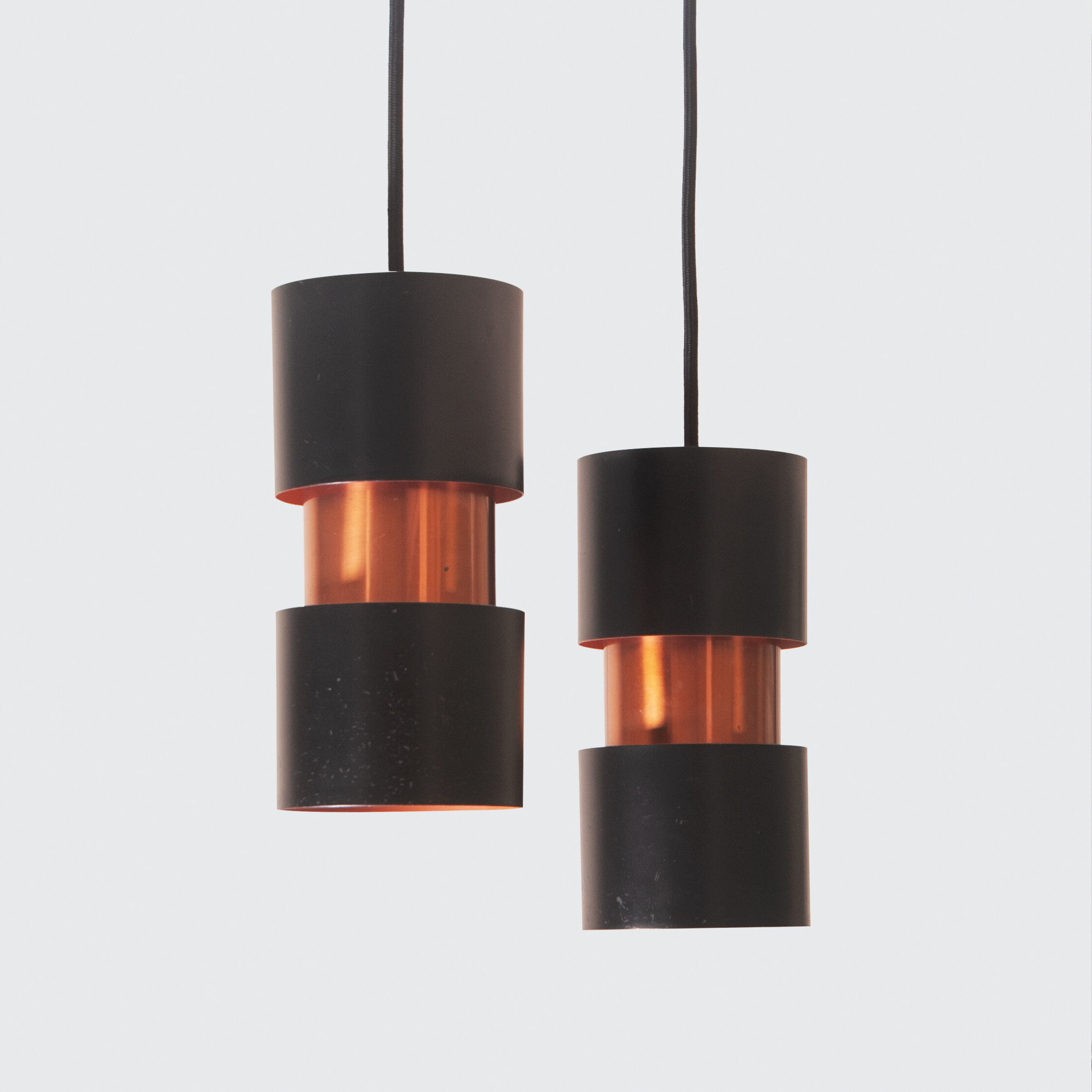 Pair of vintage ceiling lamps by Jo Hammerborg