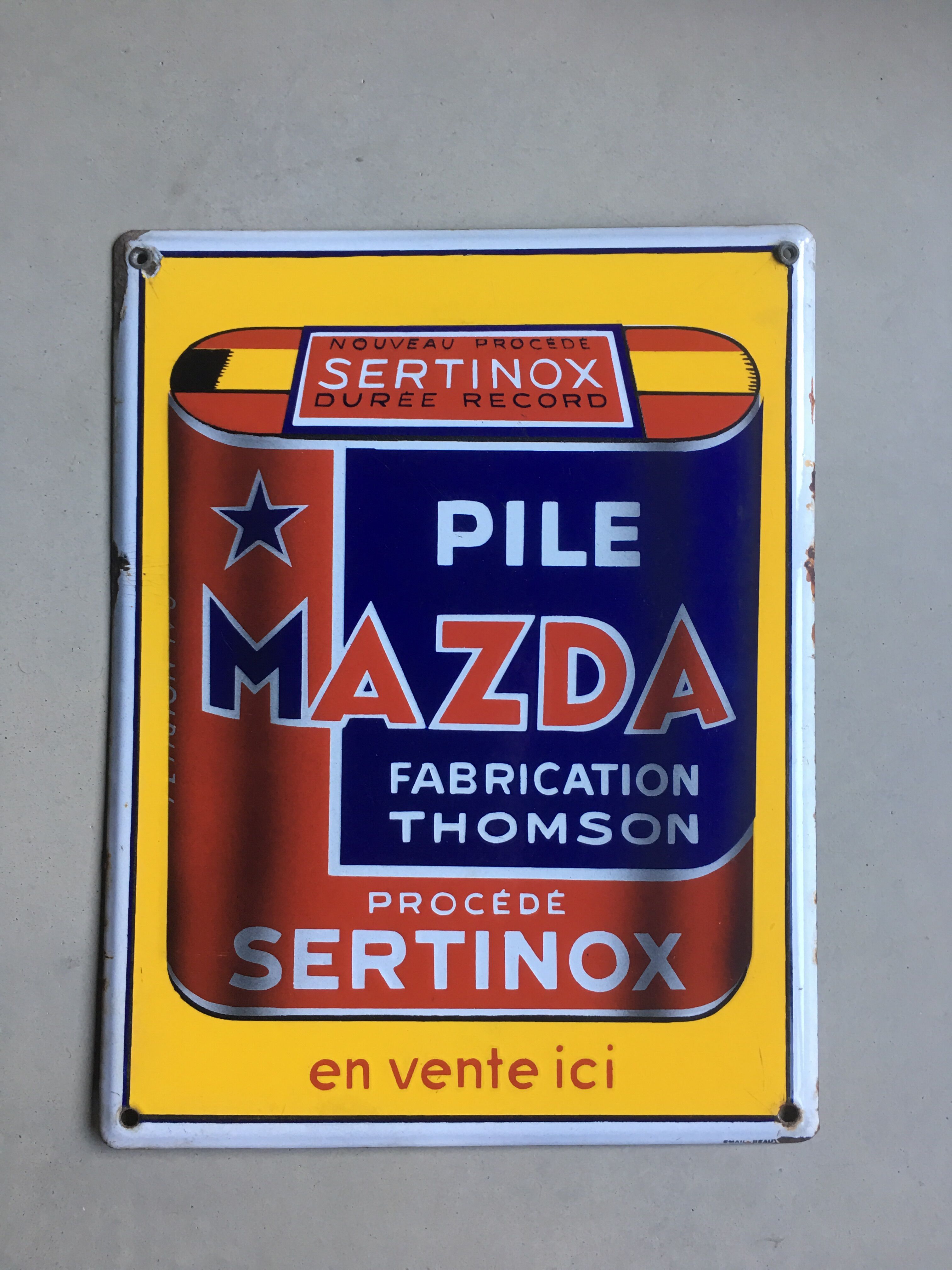 Sign advertising mazda