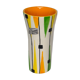 Vase Saint-Clément painted by hand - geometric decoration 1950