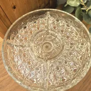 Vintage pedestal serving dish
