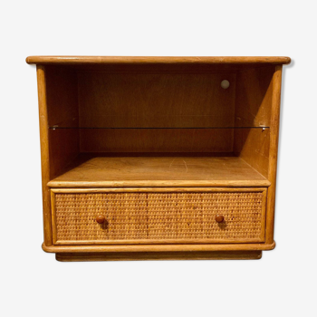 TV furniture or chest of drawers in rattan and canning