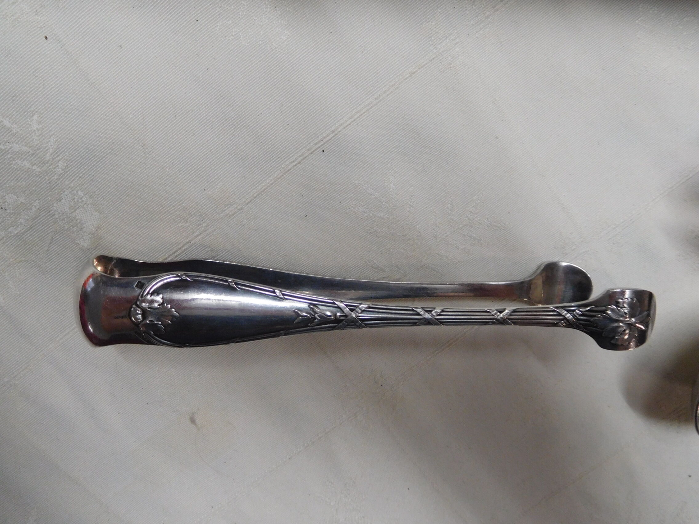 Christofle service old model cross ribbons in silver plated metal