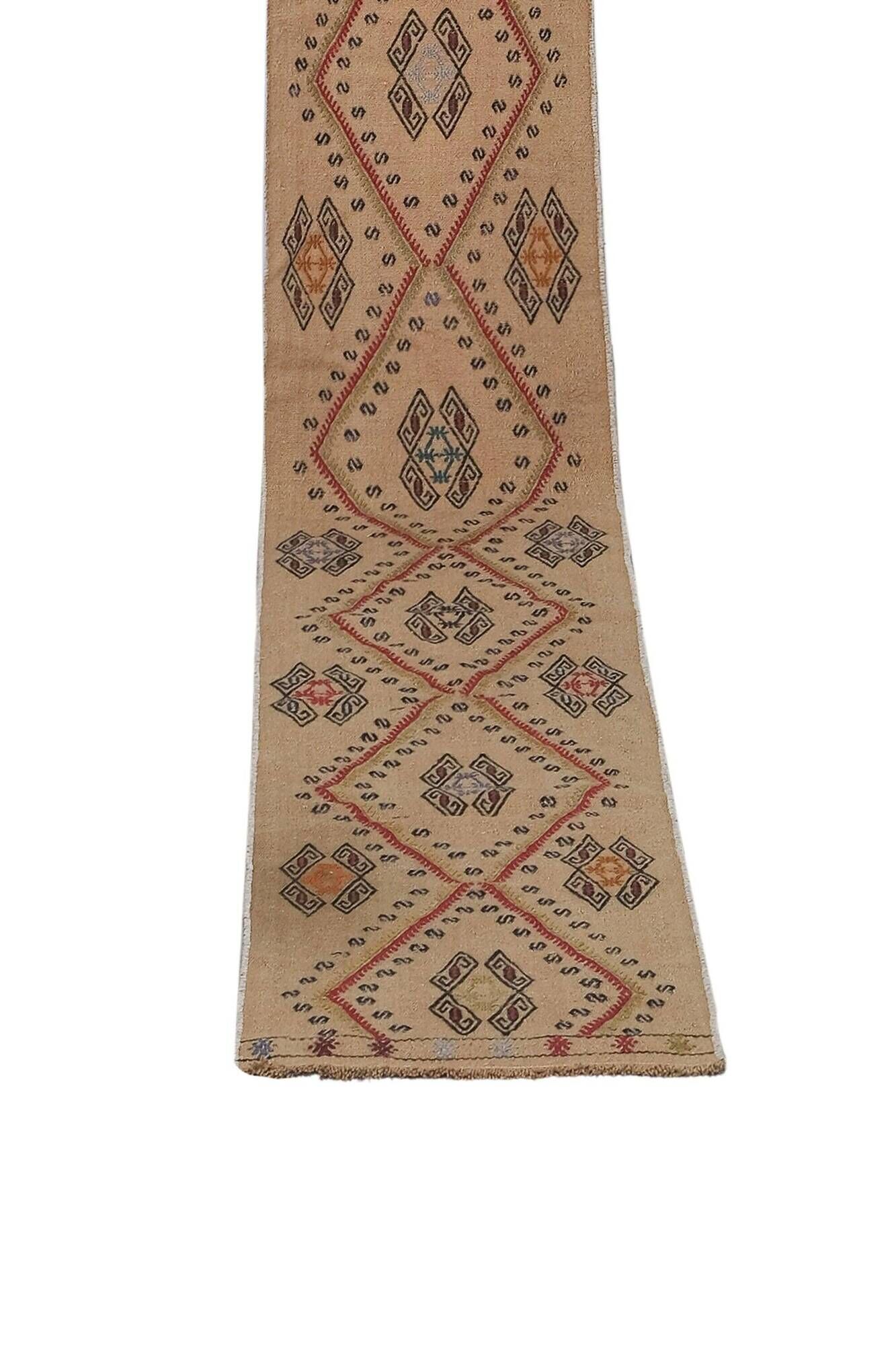 Vintage Turkish hallway rug 50x455 cm
