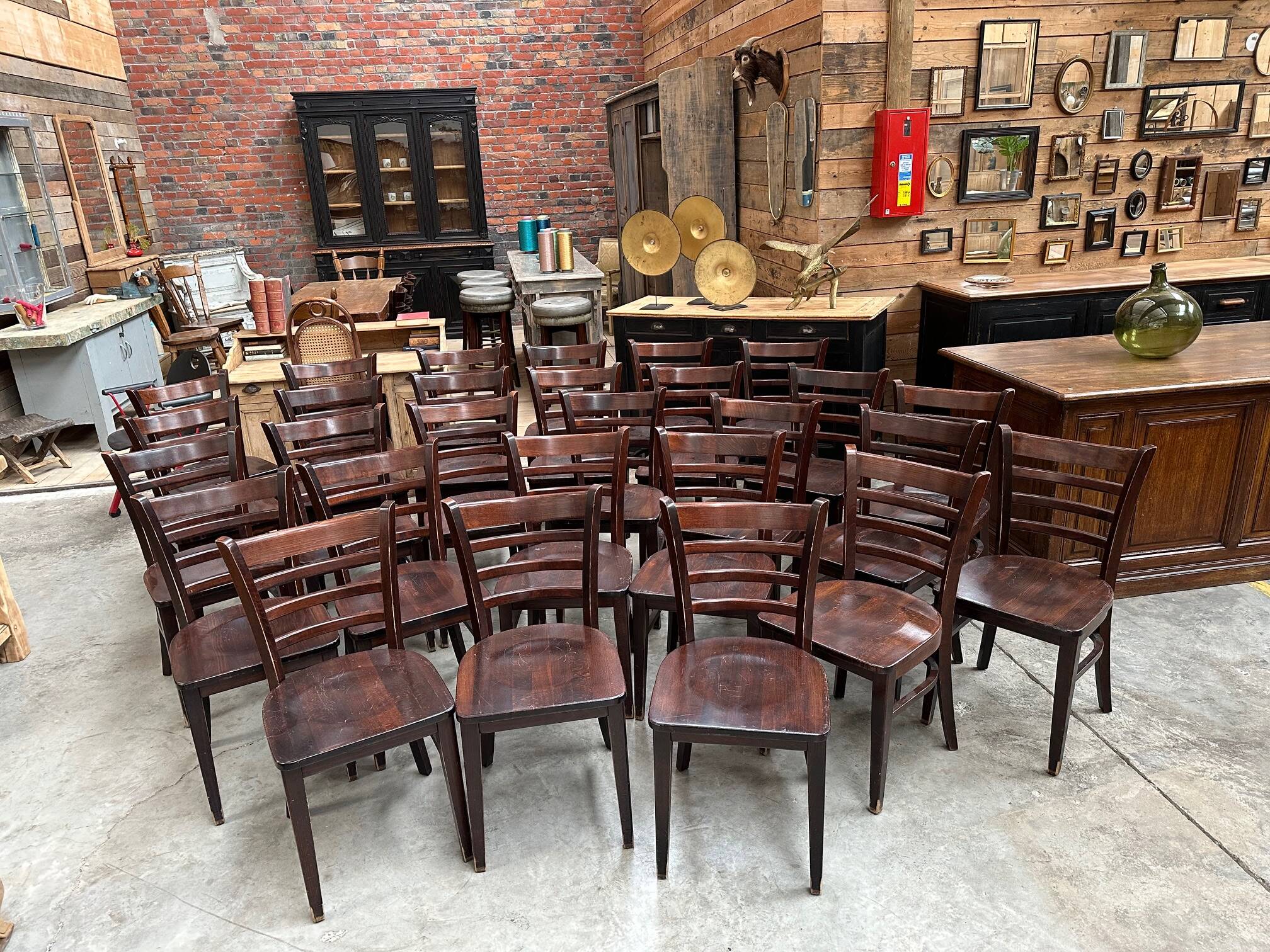 Set of 107 bistro chairs