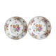 Pair of German porcelain flower plates