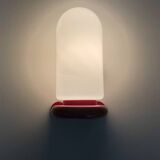 Pair of red and white Space Age wall lights 60s 70s