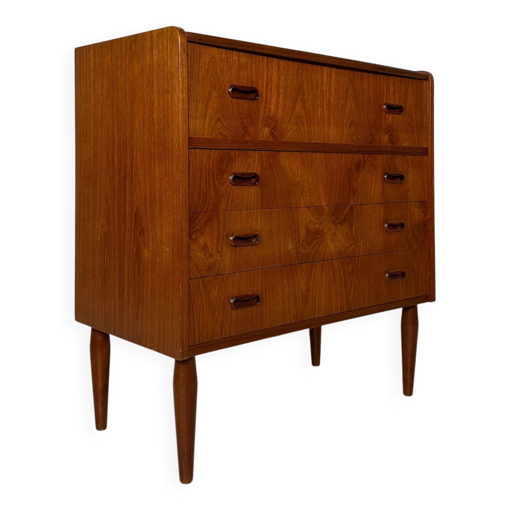 1960s Vintage Original Danish Teak Dresser with Mirror