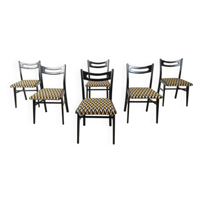 Chaises de salle à manger italiennes du milieu du siècle, 1970