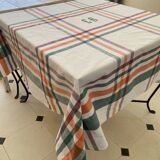 Antique hand-monogrammed tablecloth EB - Cotton - 150x150 cm