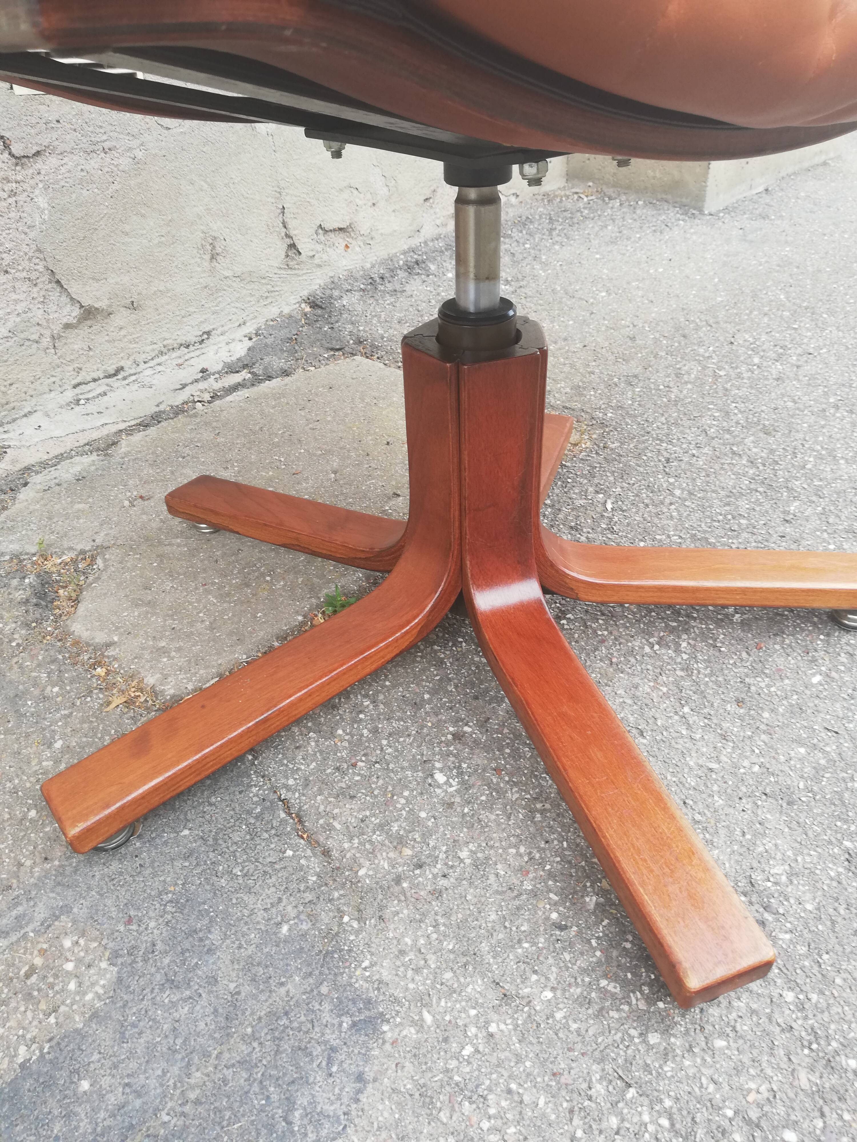 Vintage leather office armchair