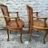 Fauteuils cannés de style Louis XV