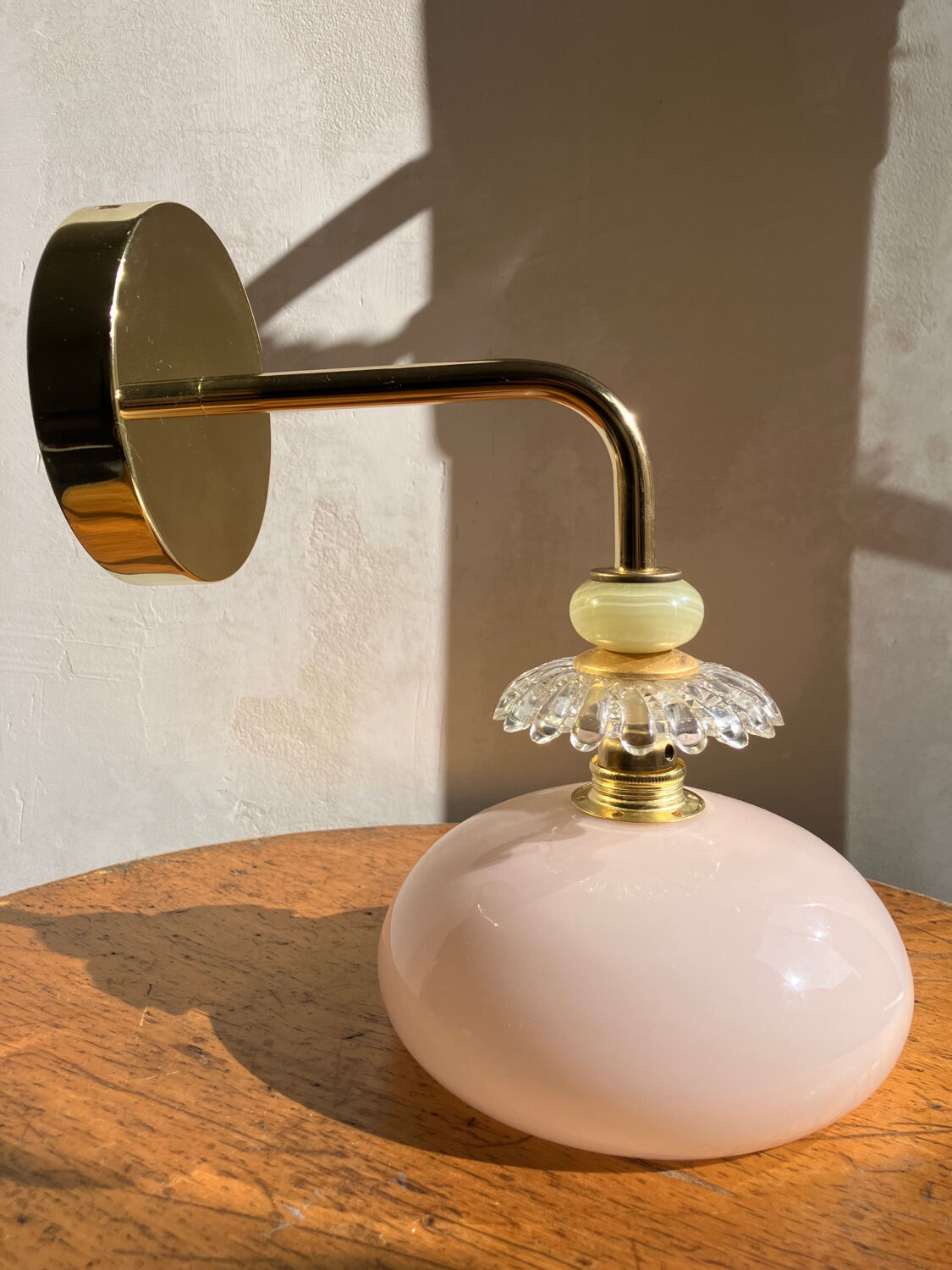 Vintage opaline wall light
