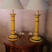Pair of bedside lamps, signed Chaumette ceramic