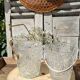 Vintage glass ice buckets or ice cubes made of thick glass