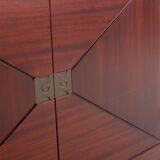 Vintage bar cabinet with brass markings