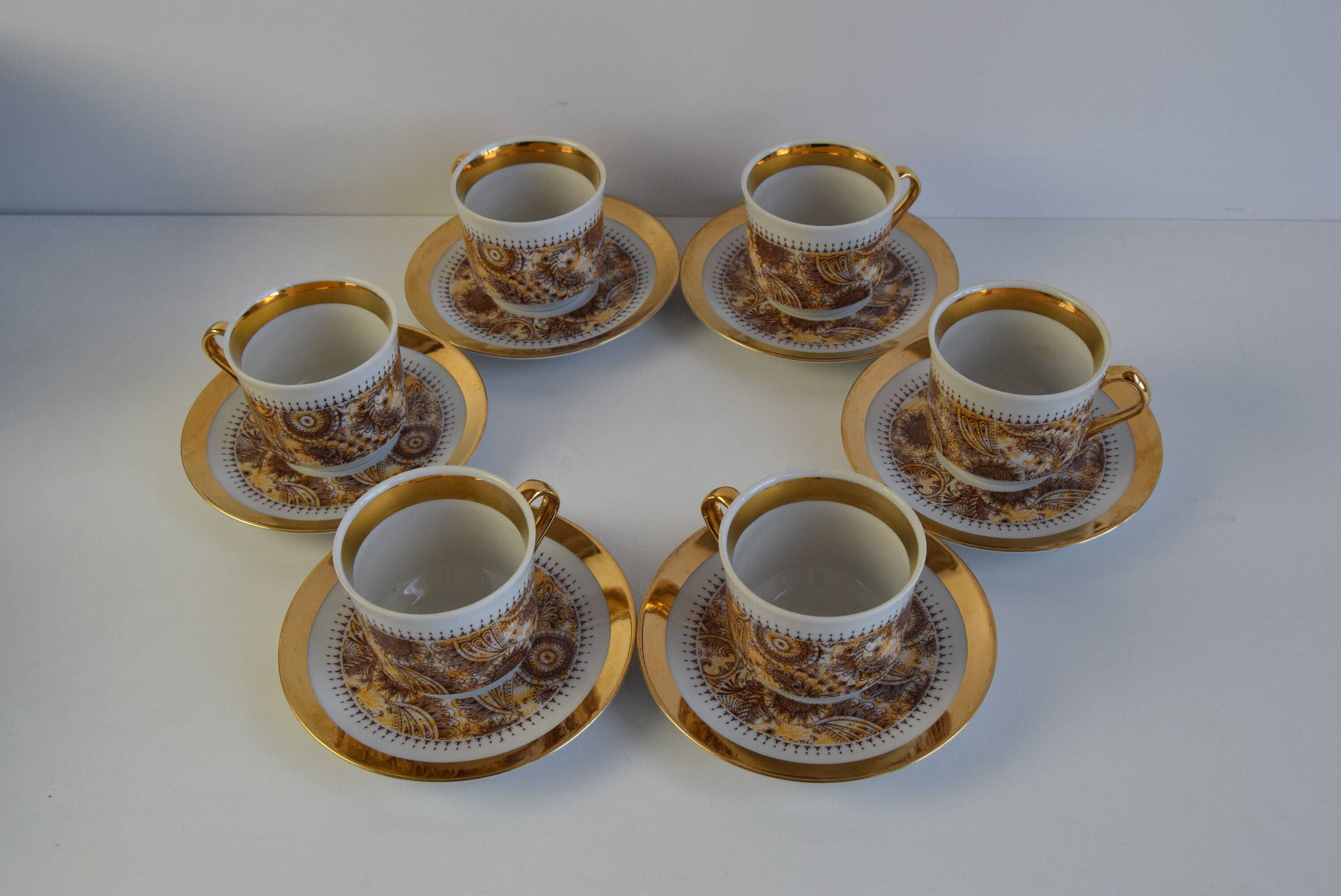 Set of six Cups and Saucers by Epiag 1950