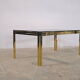 Table basse italienne chromée et verre, années 1970