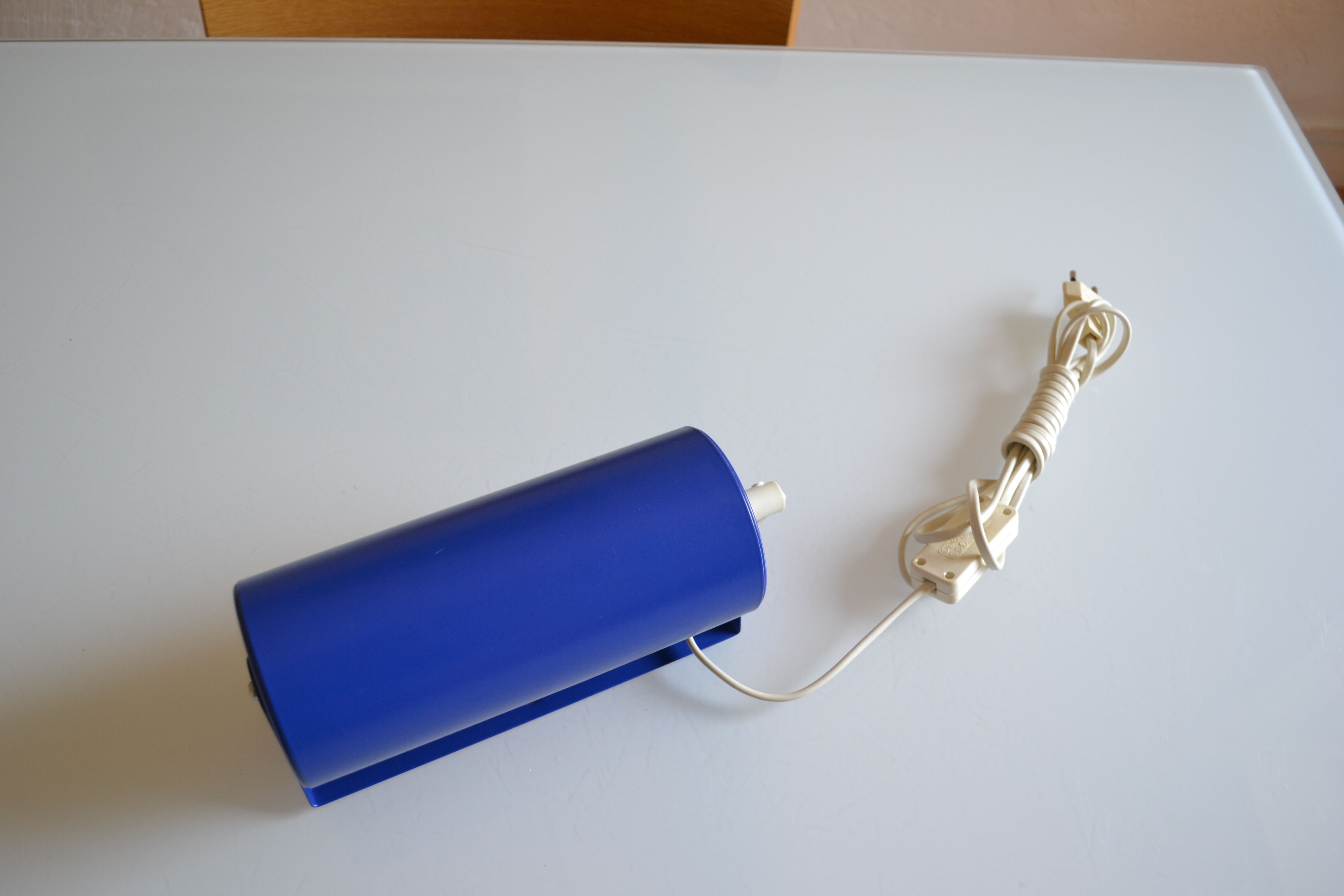 Tubular wall lamp vintage ikea years 80 blue