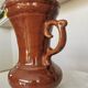 Vintage Kichevo Pottery Vase: Yugoslavian Brown Glazed Earthenware Decor