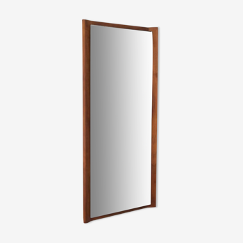 Mid-Century German teak wall mirror from FF Geschliffen , 1960s